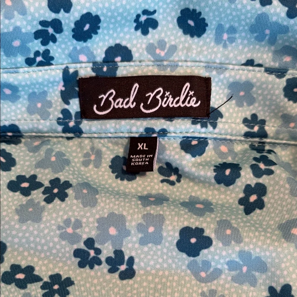 Bad Birdie Green Floral Polo Shirt - Picture 2 of 4
